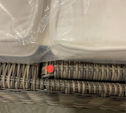 Open Box: Torrey Wicker Outdoor Single Chaise Lounge with Cushion, Individual - Charcoal Gray