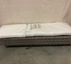 Open Box: Torrey Wicker Outdoor Single Chaise Lounge with Cushion, Individual - Charcoal Gray