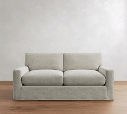PB Comfort Modern Square Arm Slipcovered Sleeper Sofa (57"-81")