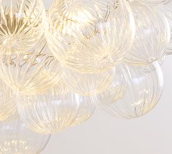 Cooper Glass Bubbled Round Chandelier (20&quot;-30&quot;)