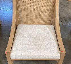Open Box: Atwood Cane Dining Armchair - Performance Boucle Oatmeal, Seadrift Frame