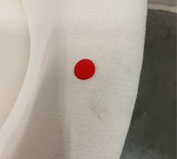 Open Box: Blake Swivel Armchair, Polyester Wrapped Cushions - Performance Textured Weave White