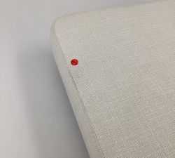 Open Box: Vanity Stool - Basketweave Slub Ivory, Chrome Base