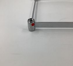 Open Box: Vanity Stool - Basketweave Slub Ivory, Chrome Base