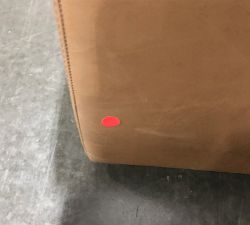 Open Box: Ayden Barrel Arm Leather Grand Swivel Chair (40&quot;), Individual - Camel, Churchfield