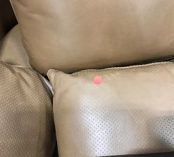 Open Box: Ayden Barrel Arm Leather Grand Swivel Chair (40&quot;), Individual - Camel, Churchfield