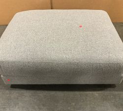 Open Box: Carmel Lounge Square Arm Upholstered Ottoman, Polyester Wrapped Cushions - Performance Boucle Metal