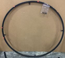 Open Box: Malcolm Round Nesting Coffee Table, 40&quot; Diam. - Glazed Pine, Brushed Gray