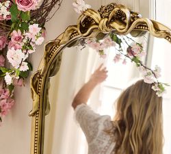 LoveShackFancy Gold Bow Floor Mirror