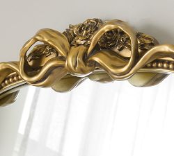 LoveShackFancy Gold Bow Floor Mirror