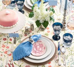 Easter Egg Stoneware Appetizer Plates - Mixed Set of 4