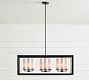 Sonora Outdoor Milk Glass Linear Chandelier (40&quot;)
