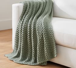 Pottery Barn Bayside Seed Stitch Throw - Thumbnail 5