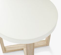 Indio Eucalyptus Round Outdoor Side Table (20&quot;)