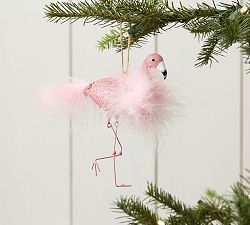 Feather Flamingo Ornament