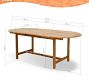 Nassau Teak Oval Extendable Outdoor Dining Table (59"-118")