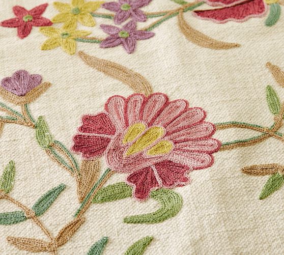 Liana Crewel Embroidered Table Throw - Thumbnail 4