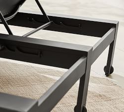 Malibu Metal &amp; Mesh Outdoor Double Chaise Lounge