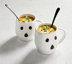 Gus the Ghost Stoneware Mugs - Set of 4