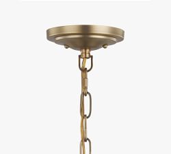 Dancey Metal &amp; Glass Pendant (13&quot;)