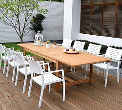 Pimenta 9-Piece Rectangular Outdoor Dining Table with Marshall Dining Armchair Set