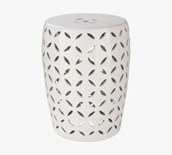 Mateo Ceramic Round Outdoor Accent Table (14")