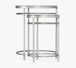 Rincon Round Metal Nesting Table (14"-19")