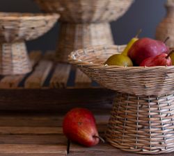 Wicker Compote Tray, Set of 3
