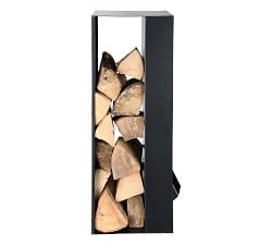 Steel Fireplace Tool Set with Log Storage