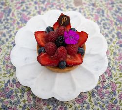 Lavender Blockprint Cotton Round Tablecloth