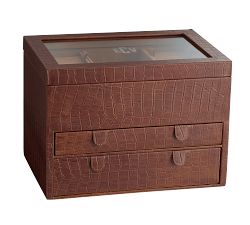 Pierce Leather Accessory Storage Box