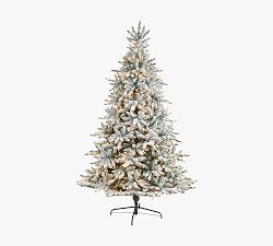 Pre-Lit Flocked West Virginia Spruce Faux Christmas Tree