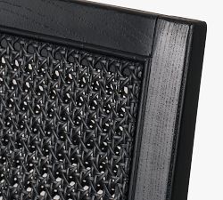 Lisbon Armless Black Cane Stool