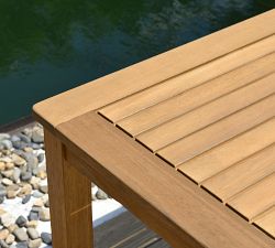 Brockville 7-Piece Teak Rectangular Dining Table Set