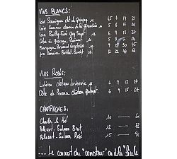 Parisian Wine Menu by Rebecca Plotnick