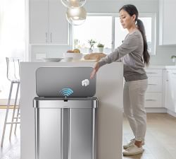 Simplehuman&#174; 58 Liter Voice and Motion Sensor Trash Can