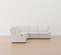 Turner Square Arm Power Reclining L-Shaped Sectional - Storage Available (115&quot;&ndash;128&quot;)