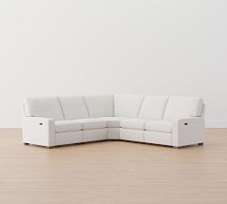Turner Square Arm Power Reclining L-Shaped Sectional - Storage Available (115&quot;&ndash;128&quot;)