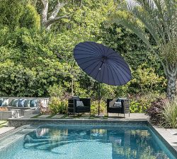 10' Round Portia Outdoor Patio Umbrella - Aluminum Tilt Frame