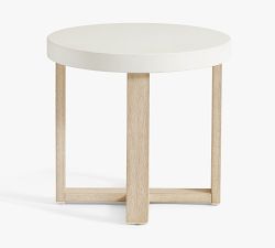 Indio Eucalyptus Round Outdoor Side Table (20&quot;)