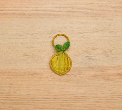 Handwoven Lemon Napkin Rings - Set of 4