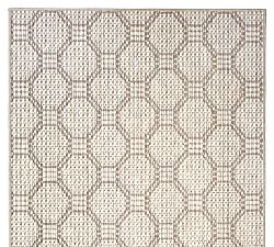 Custom Octagon Printed Wool &amp; Sisal Rug