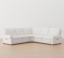 Turner Roll Arm Power Reclining L-Shaped Sectional - Storage Available (117&quot;&ndash;129&quot;)