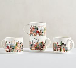 Christmas in the City Stoneware Mugs