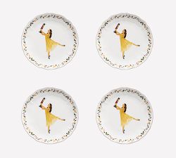 Nutcracker Handcrafted Stoneware Salad Plates - Set of 4