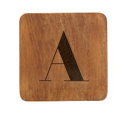 Alphabet Wood Coasters, Set of 4