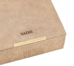 Avalon Medium Suede Jewelry Box