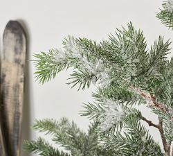 Snowy Faux Pine Tree in Pot