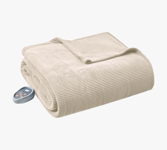 Beautyrest® Micro-Fleece Heated Blanket Pottery Barn