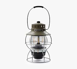 Open Box: Railroad LED Outdoor Lantern, 6.5"W x 12.5" H - Olive